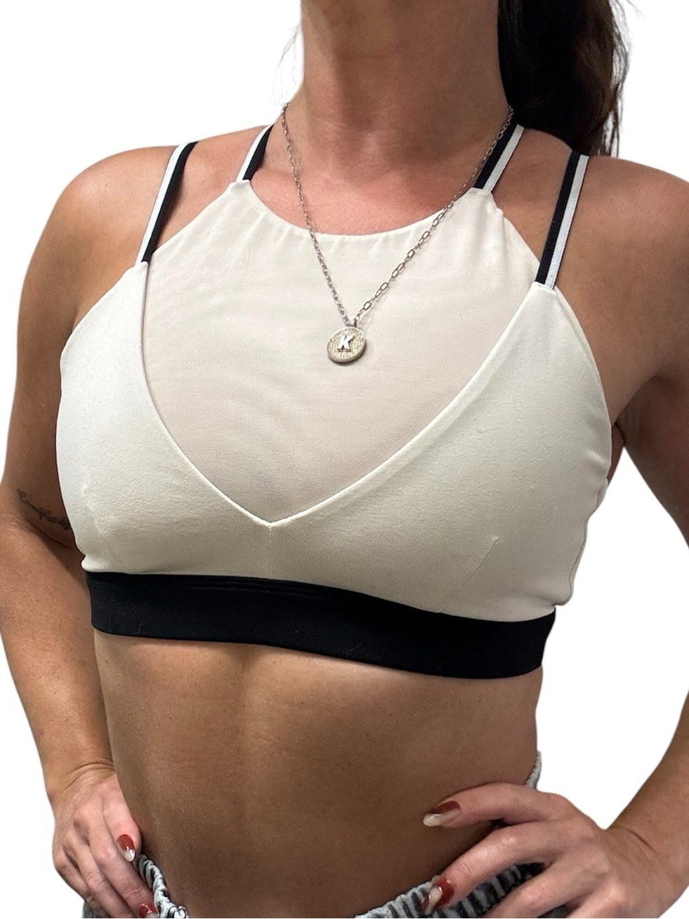 Alo mesh & strappy sports top (S)
